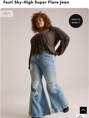 Festi Sky-high Super Flare Jeans